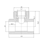 Трійник PPR Blue Ocean 25х3/4"х25 ВР (BOITTX2502XXX) - 2