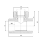 Трійник PPR Blue Ocean 32х1/2" х32 ВР (BOITTX3201XXX) - 2