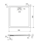Піддон душовий композитний Excellent Lavano 900x900 cm сірий (BREX.1102.090.090.090.CON) - 4