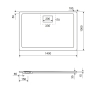 Піддон душовий композитний Excellent Lavano 1400x1000 cm сірий (BREX.1103.140.100.CON) - 3