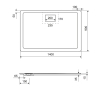Піддон душовий композитний Excellent Lavano 1400x900 cm білий (BREX.1103.140.090.WHN) - 3