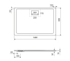 Піддон душовий композитний Excellent Lavano 1400x800 cm білий (BREX.1103.140.080.WHN) - 3