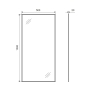 Дзеркало прямокутне 100x50 cm Excellent Kuadro матове золото (DOEX.KU100.050.GB) - 3