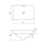 Умывальник Excellent Hasko 57x39 см (CEAC.3718.570.WH) - 4