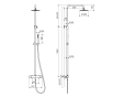 Душова система термостатична Excellent Termo Round Rain золото (ARAC.SY.107GL) - 4