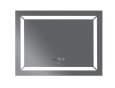 Зеркало MIXXUS Light MR01-70x50 часы, LED-подсветка, антизапотевка (MI6000) - 2