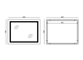 Зеркало MIXXUS Light MR01-90x70 часы, LED-подсветка, антизапотевка (MI5999) - 5