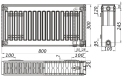 Радіатор сталевий панельний KALITE 22 низ/справа 300x800 без INNER (97949003041923671) - 5