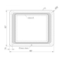 Зеркало Sanwerk Lite Duet 80x65 см LED 2835IR, W (ZT0000100) - 3
