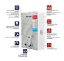 Газовая колонка MIXXUS GWH-0510 Basic Glass дымоходная 10 л/мин, панель из стекла с рисунком (WH0026) - 4