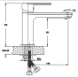 Смеситель для умывальника Haiba Alex 001 Long White-Chrome (HB9563) - 2