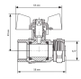 Кран шаровый Koer KR.352 - 20x3/4F Wing (LL1789) - 5