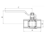 Кран кульовий Koer KG.204 - 3/4" FF ГГР, газ (KR4961) - 3