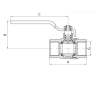 Кран шаровый Koer KG.204 - 1/2" FF ГГР, газ (KR4960) - 3