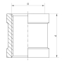 Муфта Koer KF.C06.WN - 1/2'', без никеля (KR3025) - 4