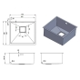 Кухонна мийка Fabiano Quadro 49 Celldecor Nano Graphite (8216.401.1527) - 3