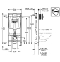 Комплект 3в1 для унитаза Grohe Rapid SL, кнопка Skate Air + 37131000 (38721001) - 3