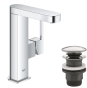 Смеситель однорычажный для раковины Grohe Plus М-Size + нажимной донный клапан (23872003) - 1