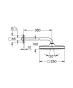 Bерхний душ с кронштейном к стене Grohe Tempesta 250 Cube с WaterSaving (266872430) - 4