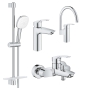 Комплект змішувачів 4в1 для ванної та кухні Grohe Eurosmart (UA123248M3) - 1