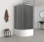 Душевая кабина с высоким поддоном Mixxus Plain SCT01-90x90x195-GR SATIN серое тонированное стекло 4мм (MI6895) - 2