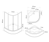 Душевая кабина с высоким поддоном Mixxus Plain SCT01-90x90x195-GR SATIN серое тонированное стекло 4мм (MI6895) - 7