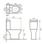 Унітаз для підлоги з бачком IMPRESE Katka 63,5*39*80 см, rimless, сидіння duroplast (c06209803) - 2