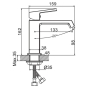 Смеситель для умывальника Haiba GAUDI 001 GRAPHITE (HB9642) - 2