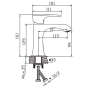 Смеситель для умывальника Haiba Monaco 001 Nut (HB9651) - 7