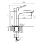 Смеситель для умывальника Haiba Turin 001 Nut (HB9655) - 7