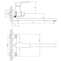 Смеситель для ванны Haiba Troya 006 Euro (HB9660) - 7