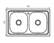 Мийка кухонна Zerix Z7848D-08-180MD Double (micro decor) (ZS0579) - 4