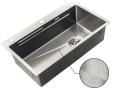 Мойка Zerix ZH7545-SET-05 DECOR NANO-SILVER (3.0/0.8) с нерж. стали, (нержавейка) (ZM5584) - 2