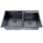 Мойка из нерж. стали ZERIX ZH7843D-215 NANO-BLACK (3.0/0.8) (MX1594) - 1