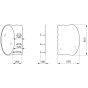 Зеркало настенное Zerix SOLO MOZ01-65x85x10 ассиметичное с 3-мя полками (ZX5625) - 3