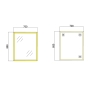 Дзеркало настінне Zerix FONTE MRZ09-70x85-Reverse GOLD прямокутне в золотій рамі (ZX5639) - 3