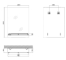Зеркало настенное Zerix SANSA MRZ05-60x85x10 прямоугольное с полкой (ZX5628) - 5