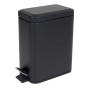 Мусорное ведро с плавным закрытием прямоугольное Zerix Sansa-TC0105 Black 5 л цвет черный (ZX5894) - 1