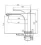 Змішувач для умивальника Koer KB-10010-01 (Колір хром) (KR3478) - 8