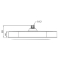 Лійка для душу стельова Koer KP-0404-01-OH 325x200мм (KR5000) - 2