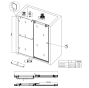 Двері в нішу Koer SR SD06-140x220-TR-01 прозоре скло Easy Clean 8мм, хром (KR5368) - 3