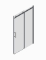 Двері в нішу Koer SR SD01-120x200-TR-02 прозоре скло Easy Clean 8мм, нікель (KR5379) - 10