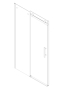Двері в нішу Koer SR SD01-120x200-TR-02 прозоре скло Easy Clean 8мм, нікель (KR5379) - 12