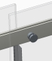 Двері в нішу Koer SR SD01-120x200-TR-02 прозоре скло Easy Clean 8мм, нікель (KR5379) - 2
