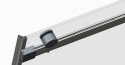 Двері в нішу Koer SR SD01-120x200-TR-02 прозоре скло Easy Clean 8мм, нікель (KR5379) - 3