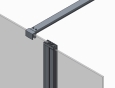 Душова перегородка Koer SR SP03-120x200-TR-01 Walk-In прозоре скло Easy Clean 8мм, хром (KR5398) - 6