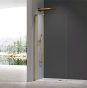 Душова перегородка Koer SR SP02-100x200-TR-12 Walk-In проз.скло Easy Clean 8мм, матове золото (KR5396) - 2