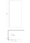 Душова перегородка Koer SR SP02-100x200-TR-12 Walk-In проз.скло Easy Clean 8мм, матове золото (KR5396) - 8