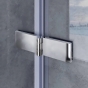 Шторки стеклянные на ванну Koer SR BS05-90x140-TR-01 прозрачное стекло Easy Clean 6мм, хром (KR5372) - 3