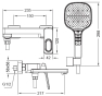 Смеситель для ванны Koer KB-41031-05 с коротким изливом (KR5437) - 2
